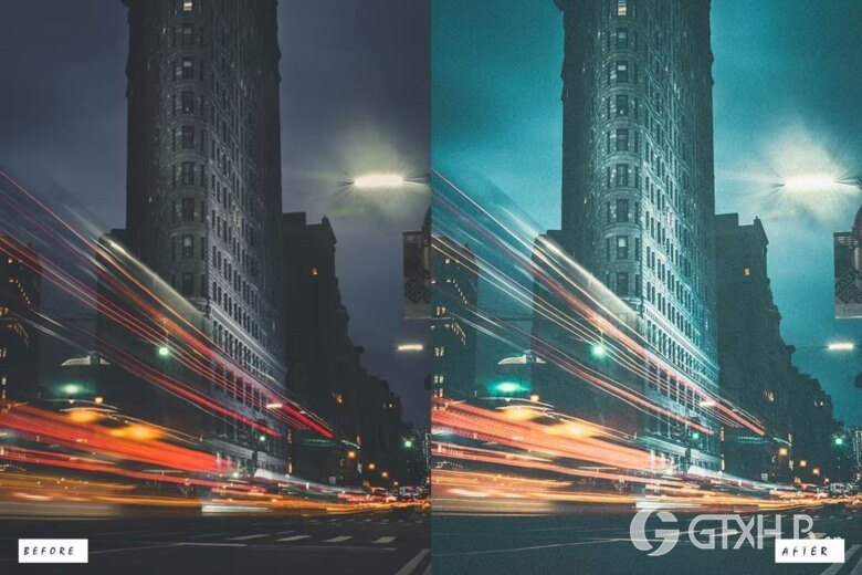 15 Neon Light Lightroom Presets 15个都市夜景霓虹灯Lightroom 预设