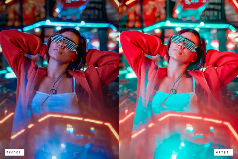 15 Neon Light Lightroom Presets 15个都市夜景霓虹灯Lightroom 预设