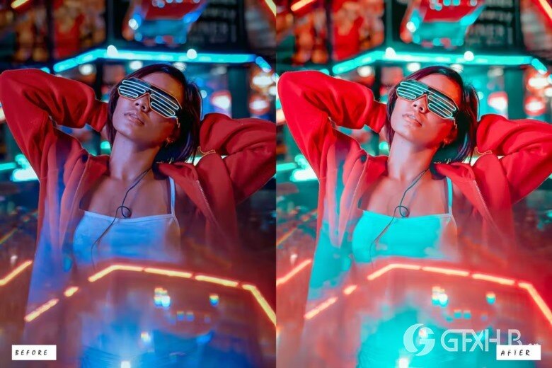 15 Neon Light Lightroom Presets 15个都市夜景霓虹灯Lightroom 预设