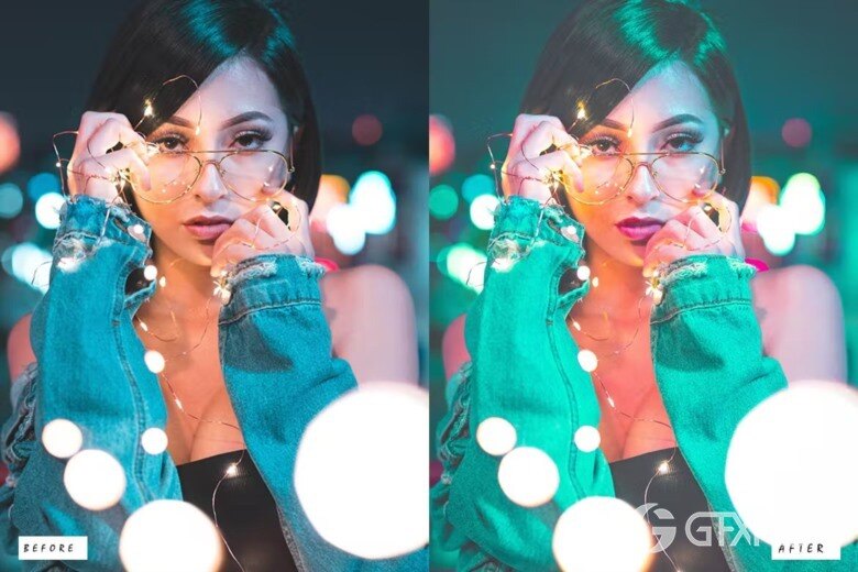 15 Neon Light Lightroom Presets 15个都市夜景霓虹灯Lightroom 预设