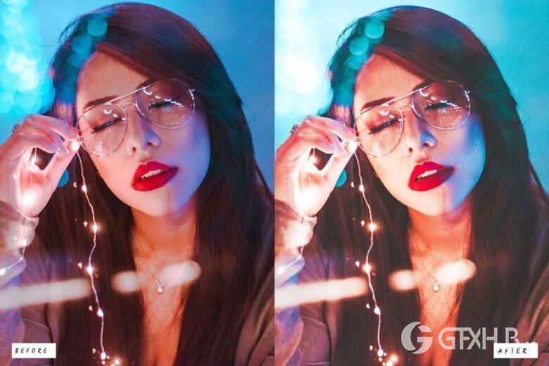 15 Neon Light Lightroom Presets 15个都市夜景霓虹灯Lightroom 预设