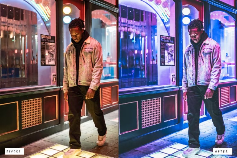 15 Neon Light Lightroom Presets 15个都市夜景霓虹灯Lightroom 预设