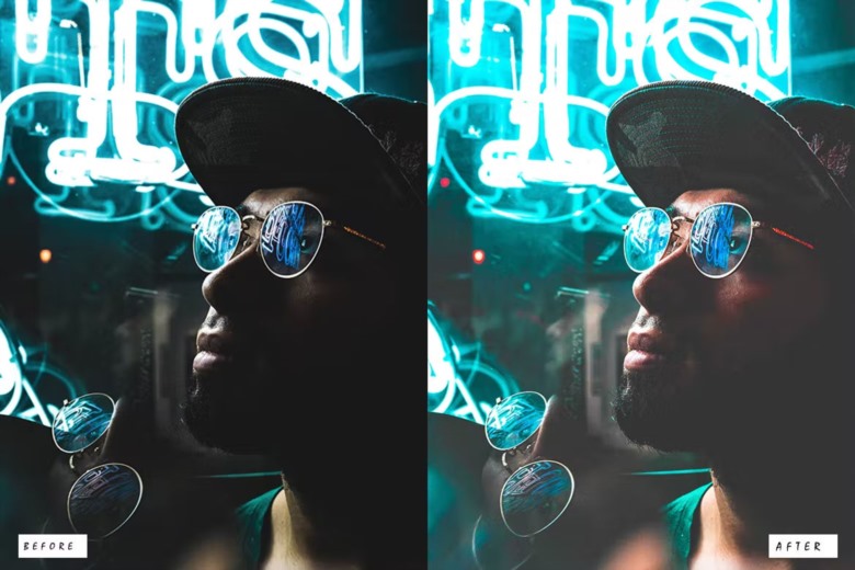 15 Neon Light Lightroom Presets 15个都市夜景霓虹灯Lightroom 预设