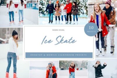 10 x Ice Skate Lightroom Presets 10个冬季滑冰LR预设