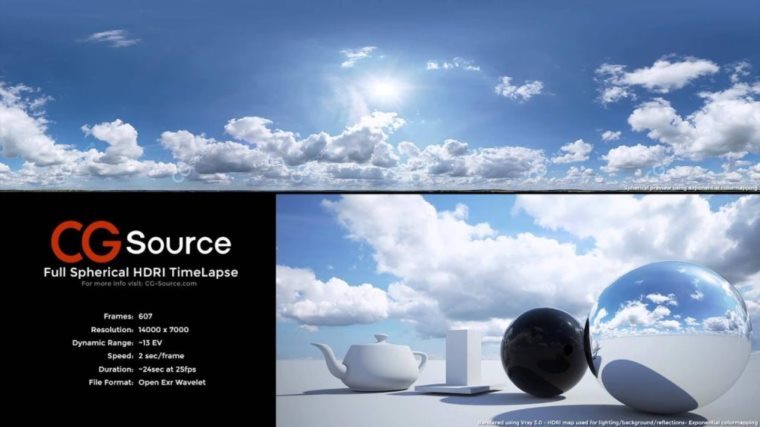 14k高动态HDRI全景天空 CG Source HDRI Timelapse 1