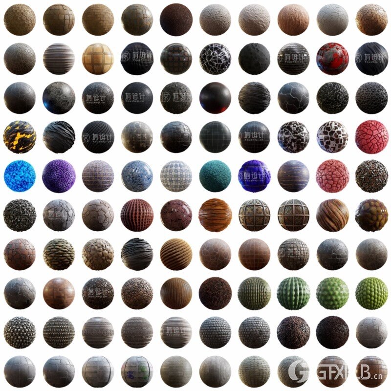 400组全新PBR贴图+材质预设合集 CGAxis – Physical 8 – XXL PBR Textures Collection