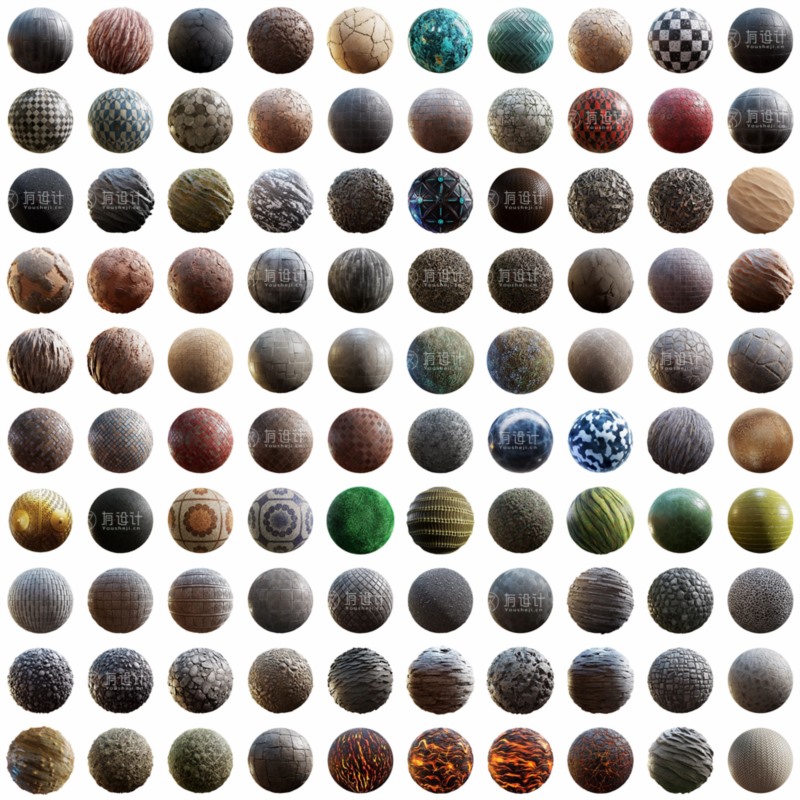 400组全新PBR贴图+材质预设合集 CGAxis – Physical 8 – XXL PBR Textures Collection