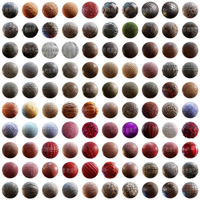 400组全新PBR贴图+材质预设合集 CGAxis – Physical 8 – XXL PBR Textures Collection