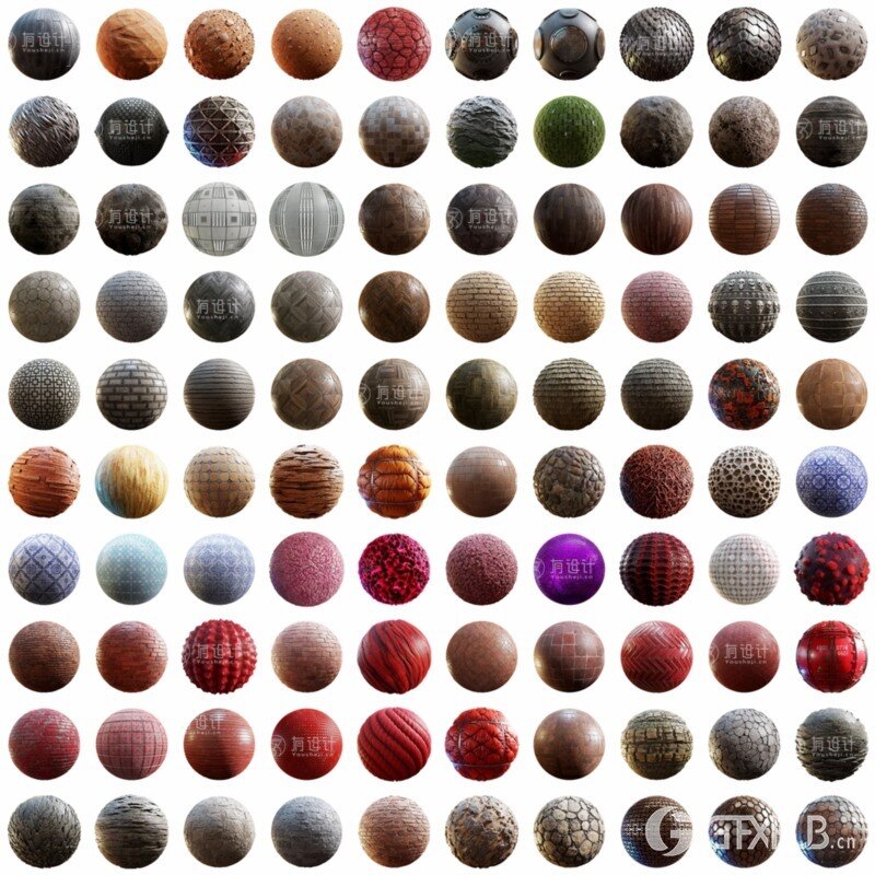 400组全新PBR贴图+材质预设合集 CGAxis – Physical 8 – XXL PBR Textures Collection