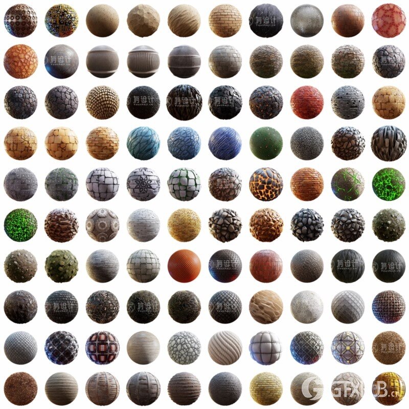 400组全新PBR贴图+材质预设合集 CGAxis – Physical 8 – XXL PBR Textures Collection