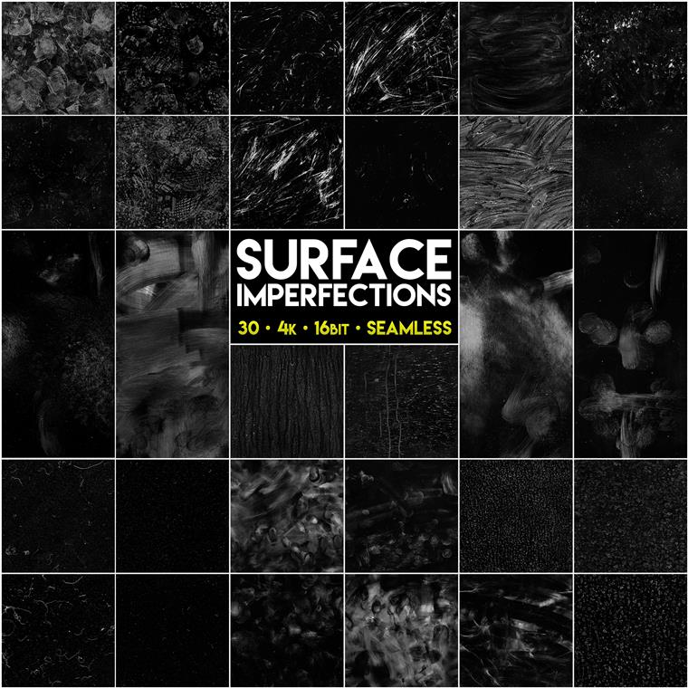 30个表面缺陷高光遮罩贴图 Gumroad - Pwnisher's Surface Imperfections Vol.1