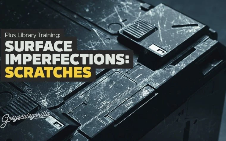 50种表面缺陷划痕高分辨率高光遮罩贴图 Greyscalegorilla - Surface Imperfections Scratches Maps