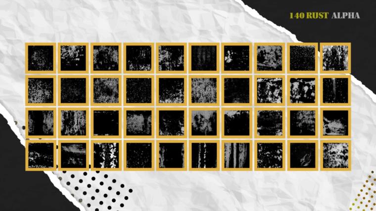 Artstation - MEGA PACK - 648 High Quality Useful Stencil Imperfection (9 Categories) vol.3