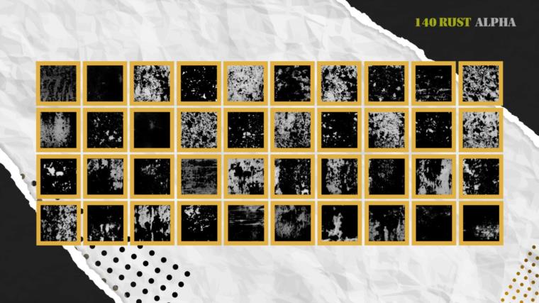 Artstation - MEGA PACK - 648 High Quality Useful Stencil Imperfection (9 Categories) vol.3