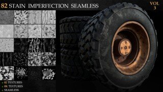 82个染色瑕疵无缝高光遮罩贴图 ArtStation – 82 Stain Imperfection Seamless – Vol3