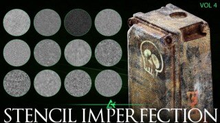 100个实用缺陷高光遮罩贴图 ArtStation –  MEGA PACK 100 Practical and useful Stencil imperfection VOL 4