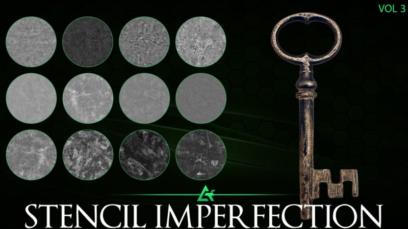 200个实用缺陷高光遮罩贴图 ArtStation - MEGA PACK 200 Practical and useful Stencil imperfection VOL 3