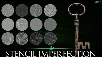 200个实用缺陷高光遮罩贴图 ArtStation – MEGA PACK 200 Practical and useful Stencil imperfection VOL 3
