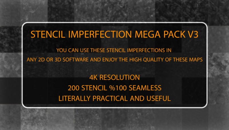 200个实用缺陷高光遮罩贴图 ArtStation - MEGA PACK 200 Practical and useful Stencil imperfection VOL 3