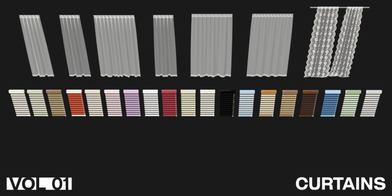 1322个室内家具床桌椅柜子沙发灯具植物Blender模型 Interior Models VOL 01