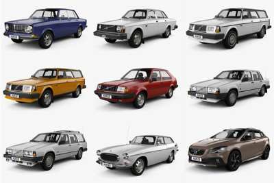 Volvo沃尔沃汽车3D模型28辆合辑 (MAX\FBX\OBJ) 3.62GB