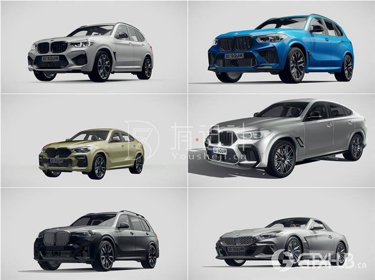 BMW宝马汽车系列车型3D模型合辑66辆 (MAXFBXOBJ) 10.7GB