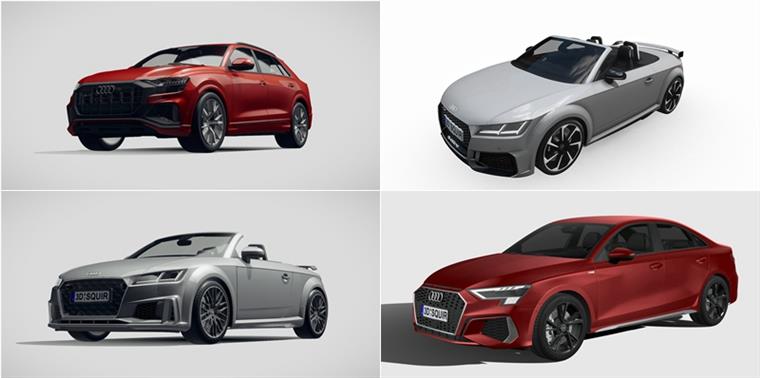 2019-2022年AUDI奥迪汽车系列车型3D模型合辑 1.8GB