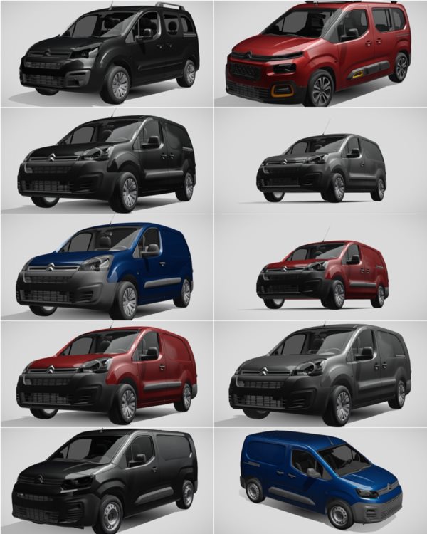 1014辆汽车3D模型合集 Sketchfab – 1014 Car 3D Models (BLEND | FBX) 65GB