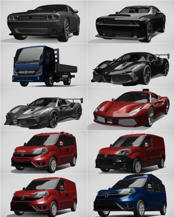 1014辆汽车3D模型合集 Sketchfab – 1014 Car 3D Models (BLEND | FBX) 65GB