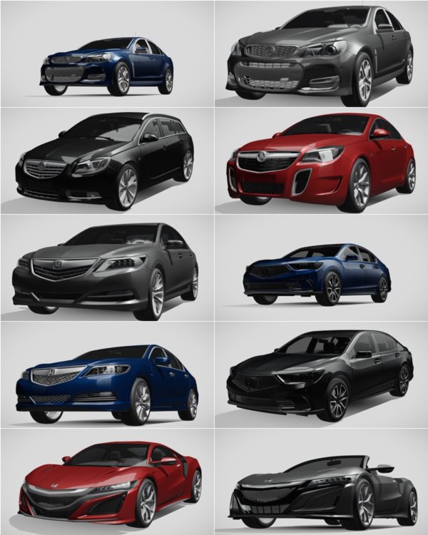 1014辆汽车3D模型合集 Sketchfab – 1014 Car 3D Models (BLEND | FBX) 65GB