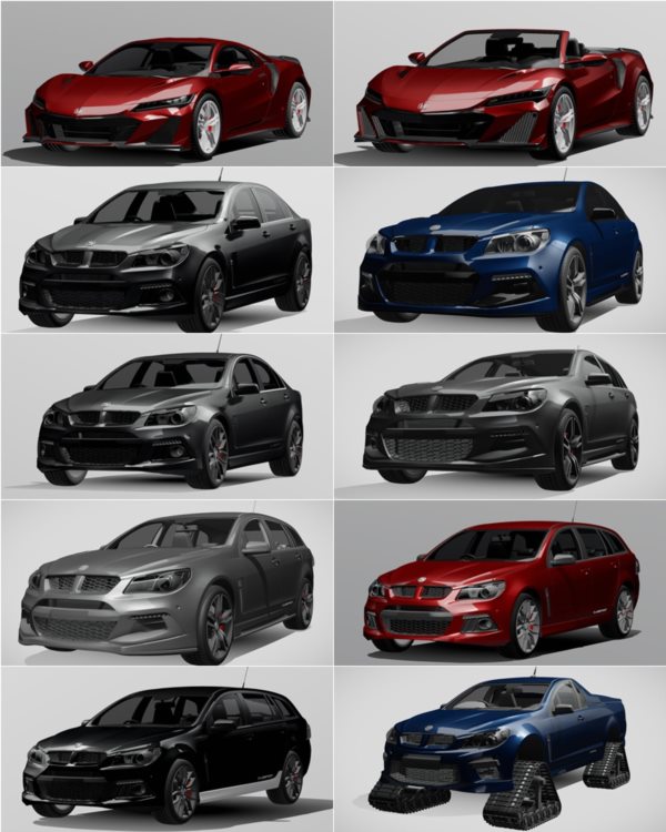 1014辆汽车3D模型合集 Sketchfab – 1014 Car 3D Models (BLEND | FBX) 65GB