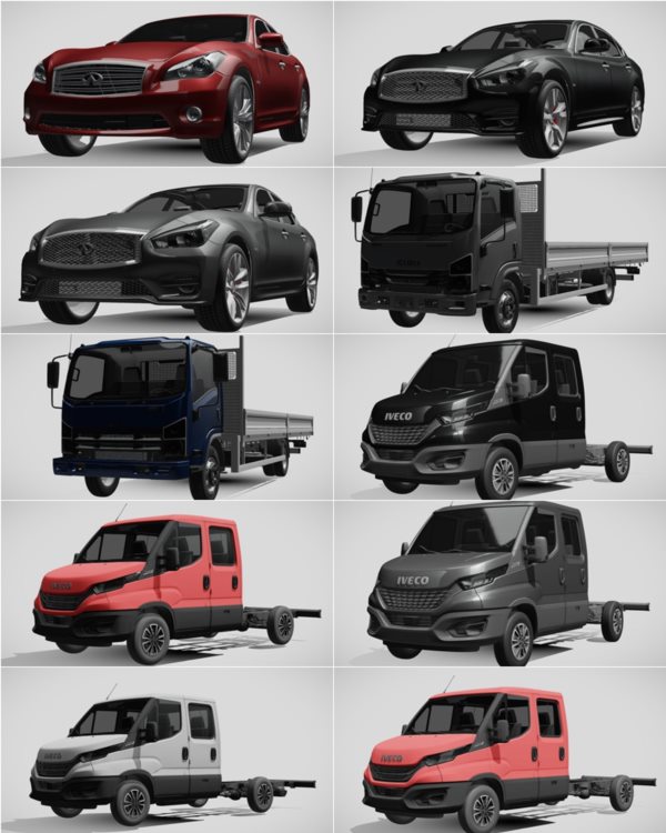 1014辆汽车3D模型合集 Sketchfab – 1014 Car 3D Models (BLEND | FBX) 65GB