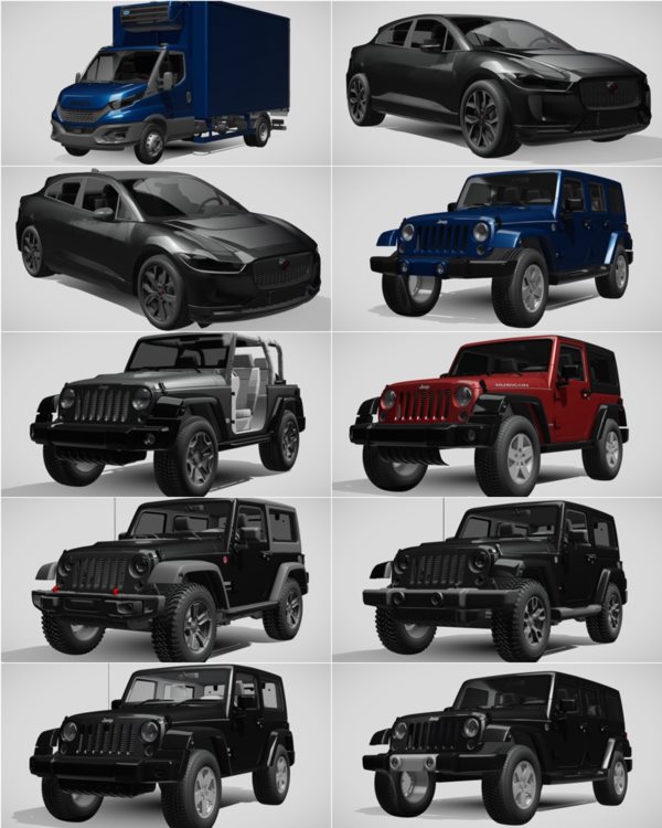 1014辆汽车3D模型合集 Sketchfab – 1014 Car 3D Models (BLEND | FBX) 65GB