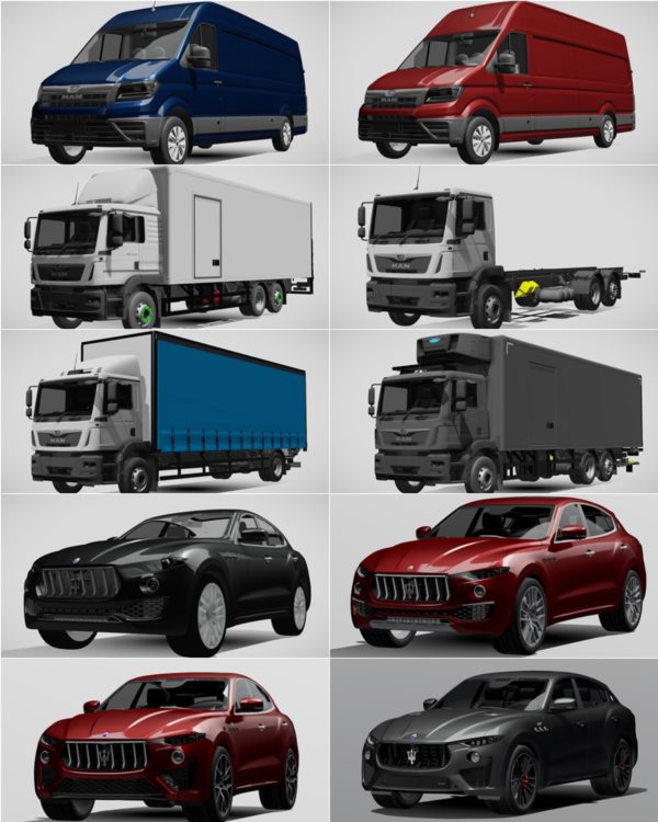 1014辆汽车3D模型合集 Sketchfab – 1014 Car 3D Models (BLEND | FBX) 65GB