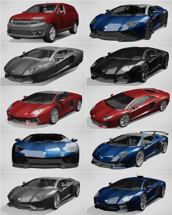 1014辆汽车3D模型合集 Sketchfab – 1014 Car 3D Models (BLEND | FBX) 65GB