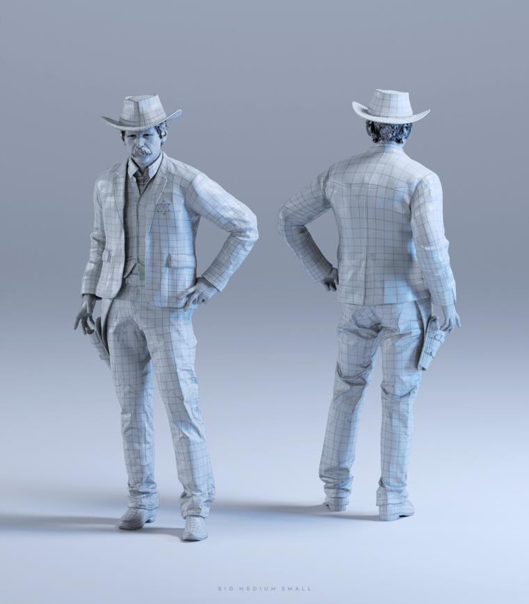 狂野西部系列 | 角色/武器/马匹/建筑物 Big Medium Small – Wild West Collection BUNDLE