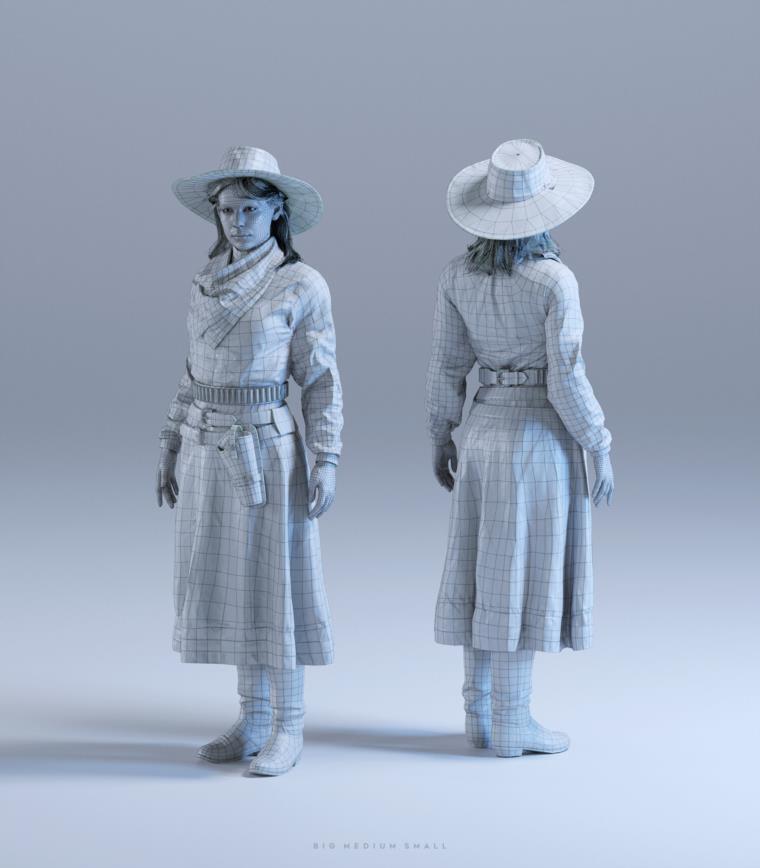 狂野西部系列 | 角色/武器/马匹/建筑物 Big Medium Small – Wild West Collection BUNDLE