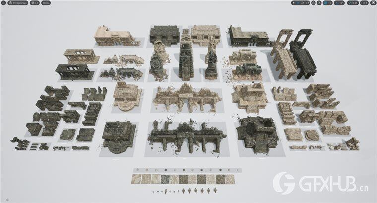 失落之城古代遗迹3D模型 Big Medium Small – The Lost City