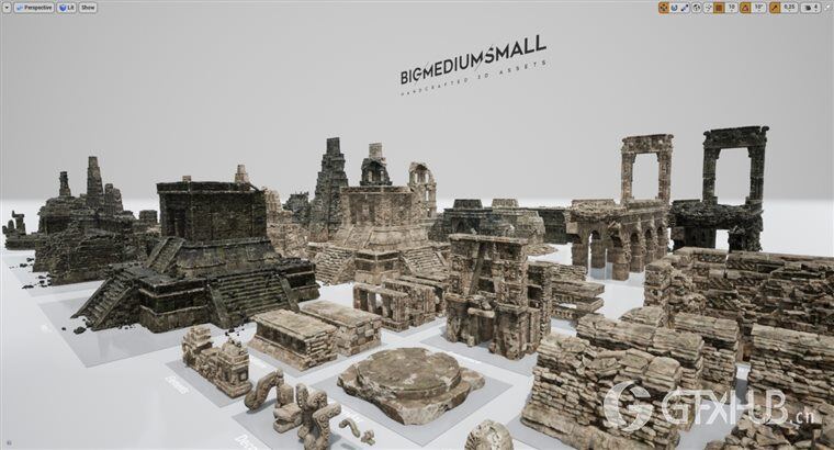 失落之城古代遗迹3D模型 Big Medium Small – The Lost City