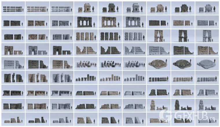 失落之城古代遗迹3D模型 Big Medium Small – The Lost City