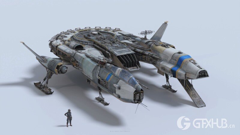 200多个人物角色科幻机甲零件3D模型 Big Medium Small - Mech Squad 3D Collection