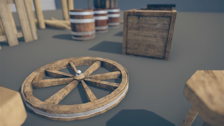 中世纪道具 Medieval Props – Mega Pack Low-poly 3D Models