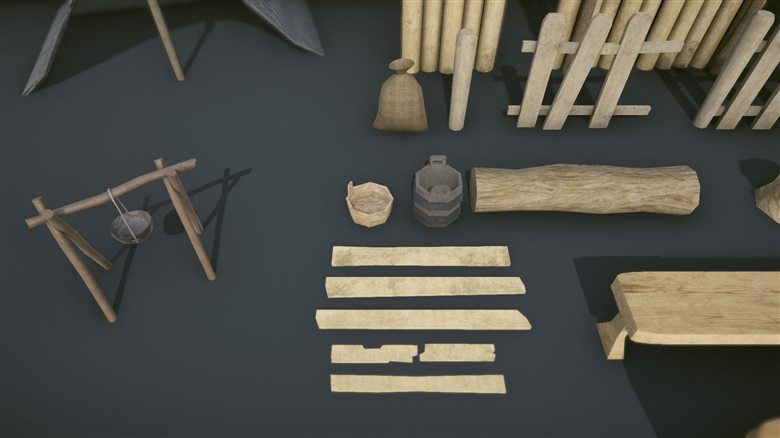 中世纪道具 Medieval Props – Mega Pack Low-poly 3D Models