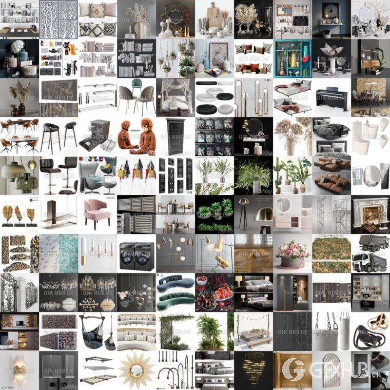 3dsky Pro 2022年10月3D模型合辑第1卷 | 180套 | 6.94GB