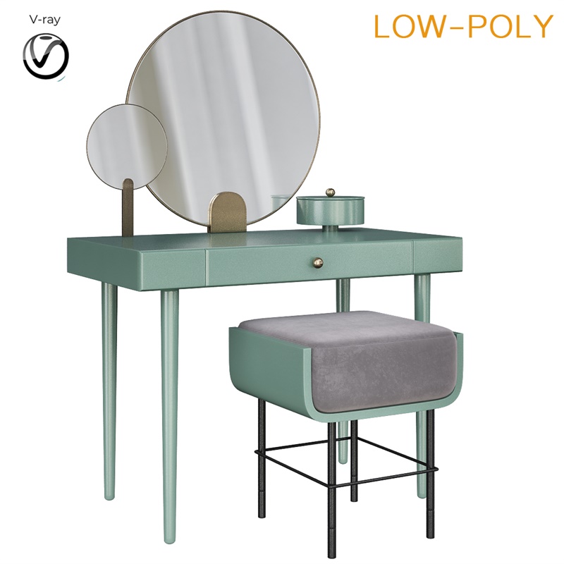 梳妆台10套3Dmax模型合辑 Dressing table collection 3d model Low-poly 3D model