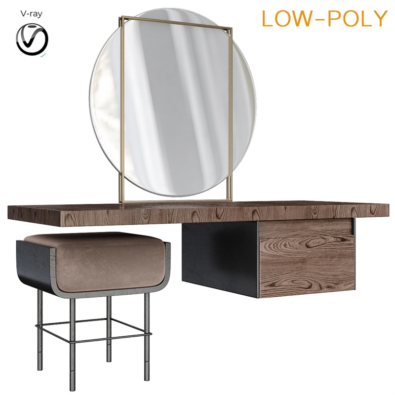梳妆台10套3Dmax模型合辑 Dressing table collection 3d model Low-poly 3D model