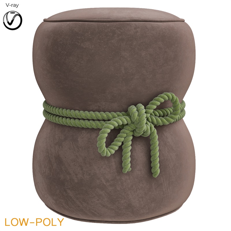 沙发凳10套3Dmax模型合辑 POUF 10 pieces 3d model Low-poly 3D model