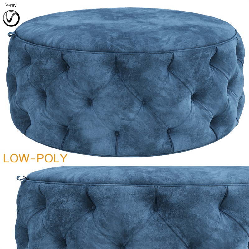 沙发凳10套3Dmax模型合辑 POUF 10 pieces 3d model Low-poly 3D model