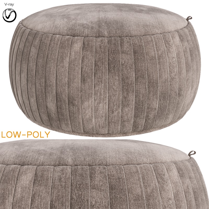 沙发凳10套3Dmax模型合辑 POUF 10 pieces 3d model Low-poly 3D model