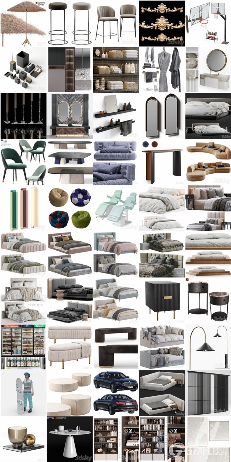 3dsky Pro 2023年1月3D模型合辑第3卷 | 145套 | 7.44GB